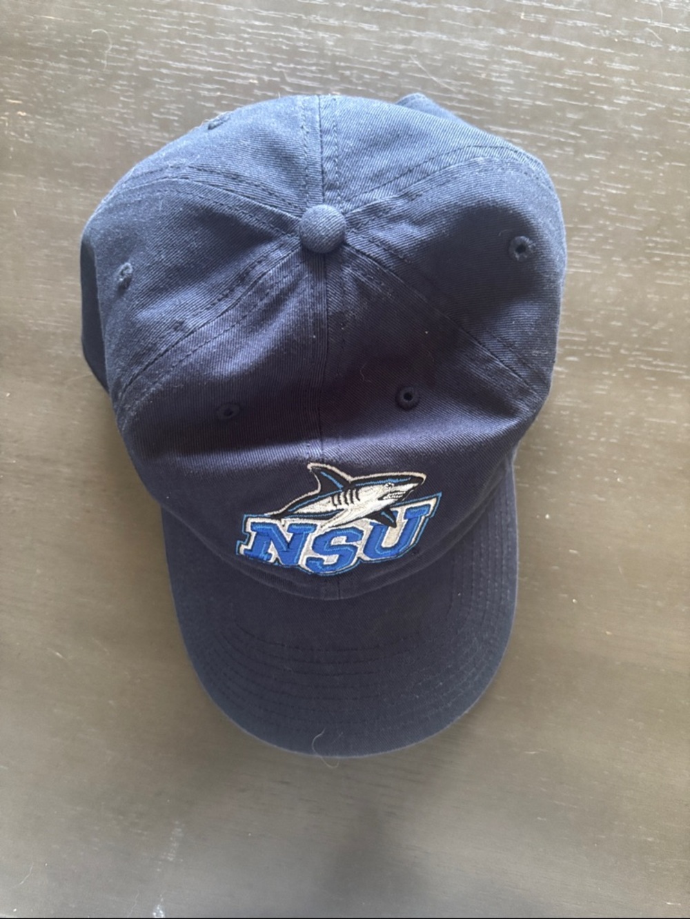 NSU Shark Embroidered Navy Baseball Cap - Picture 5 of 6